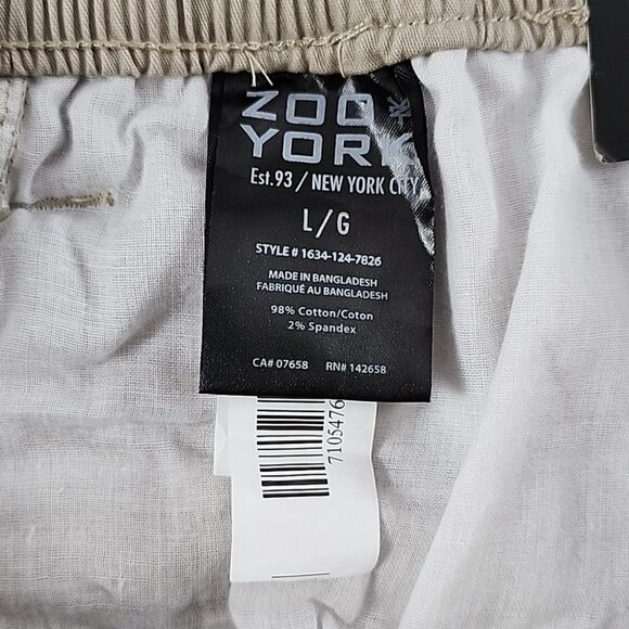 NWT Zoo York Men's Long Knee Length Cotton Stretch Sand Beige Shorts Size L - Picture 9 of 13